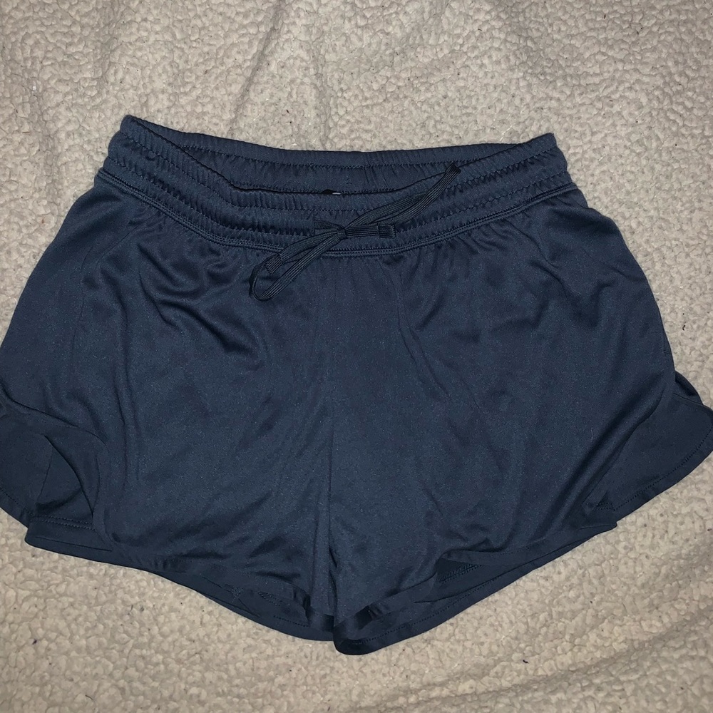 blue workout shorts champion